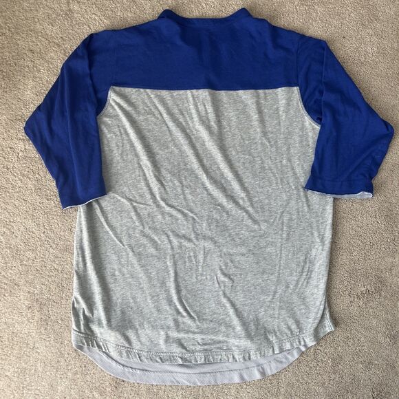 Barstool Sports Nike Henley Mens Large Blue Gray Dri Fit 3/4 Sleeve T Shirt - Picture 6 of 6